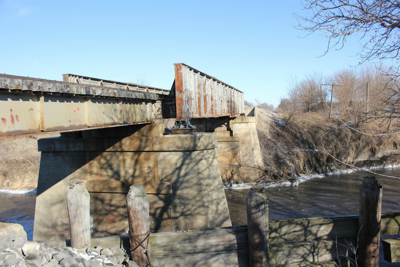 Looking north